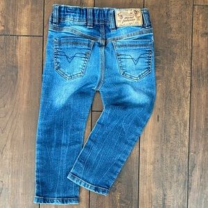 Boys Size 2T, Diesel brand distressed jeans.